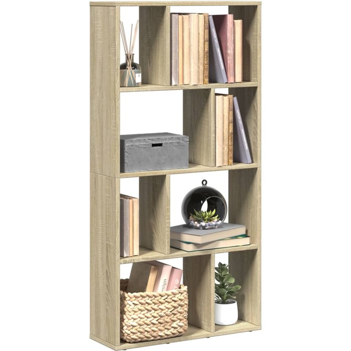 Librería roble sonoma 60x20x120 cm madera contrachapada