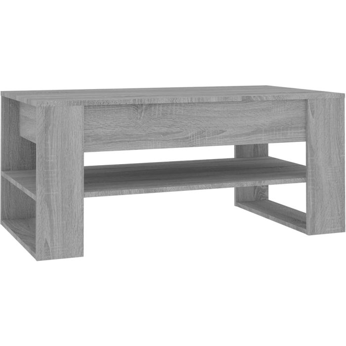 Mesa de centro madera de ingeniería gris sonoma 102x55x45 cm - comfortxl