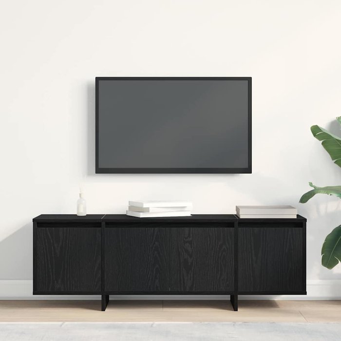 Gabinete de tv negro 120 x 30 x 40.5 cm madera contrachapada