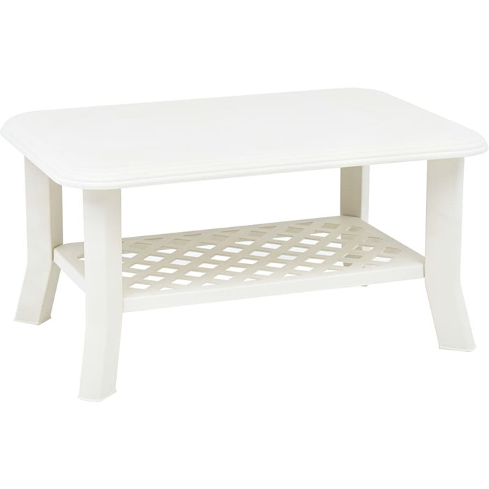 Maison exclusive - mesa de centro de plástico blanco 90x60x46 cm