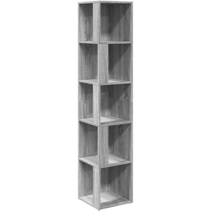 Mueble esquina madera contrachapada gris sonoma 33x33x164,5cm - comfortxl