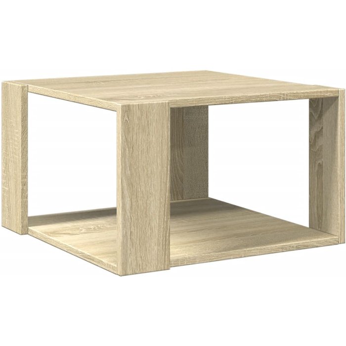 Mesa de centro madera ingeniería roble sonoma 51,5x51,5x30 cm - comfortxl