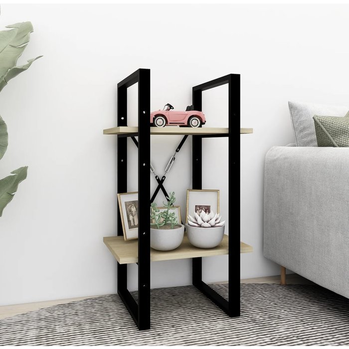 Librería 2 niveles roble sonoma 40x30x70 cm aglomerado