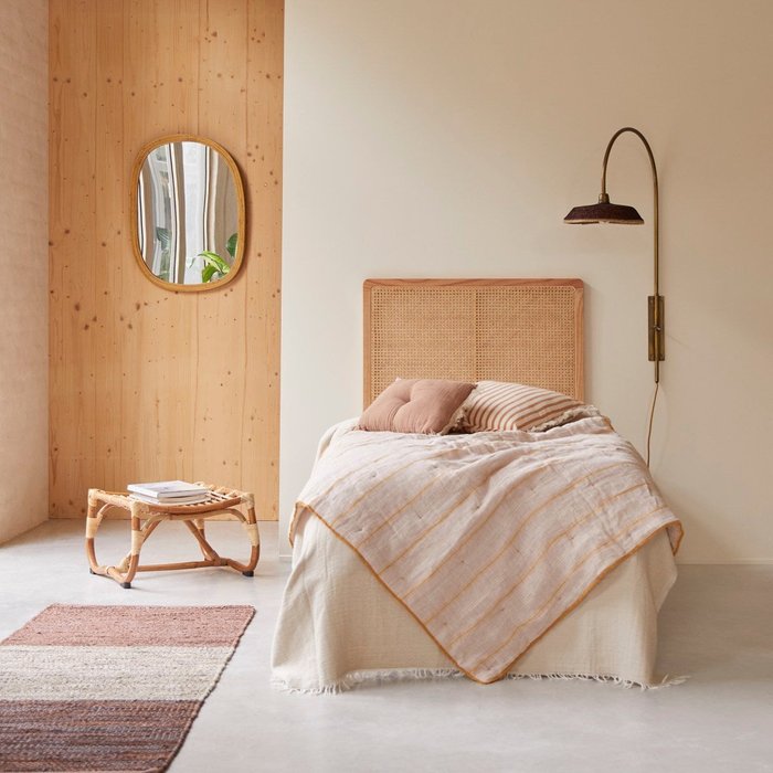 Tikamoon cabecero de rejilla con cañas de ratán 90 adèle