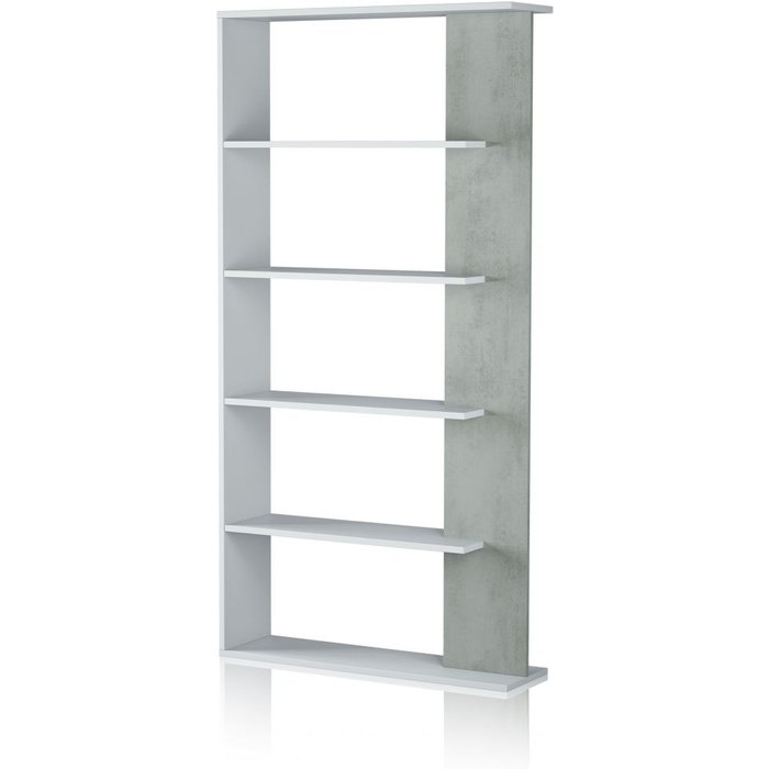 Estantería opal blanco artik (blanco mate) - gris cemento 90 x 180 x 25 cm