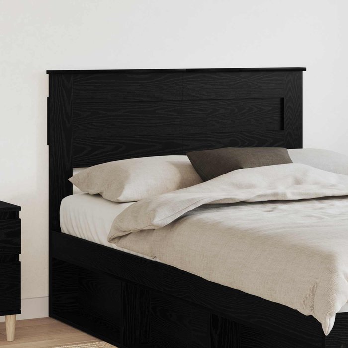 Maison exclusive - cabecero roble negro madera contrachapada