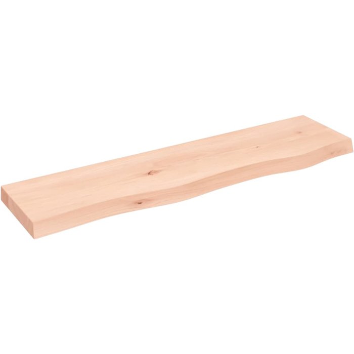 Estante de pared 80x20x4 cm madera maciza de roble sin tratar