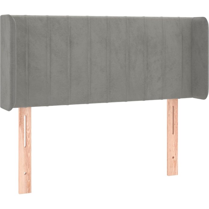 Cabecero cama - mueble cabecero de terciopelo gris claro 103x16x78/88 cm