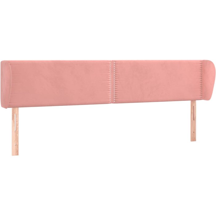 Cabecero cama - mueble cabecero de terciopelo rosa 203x23x78/88 cm
