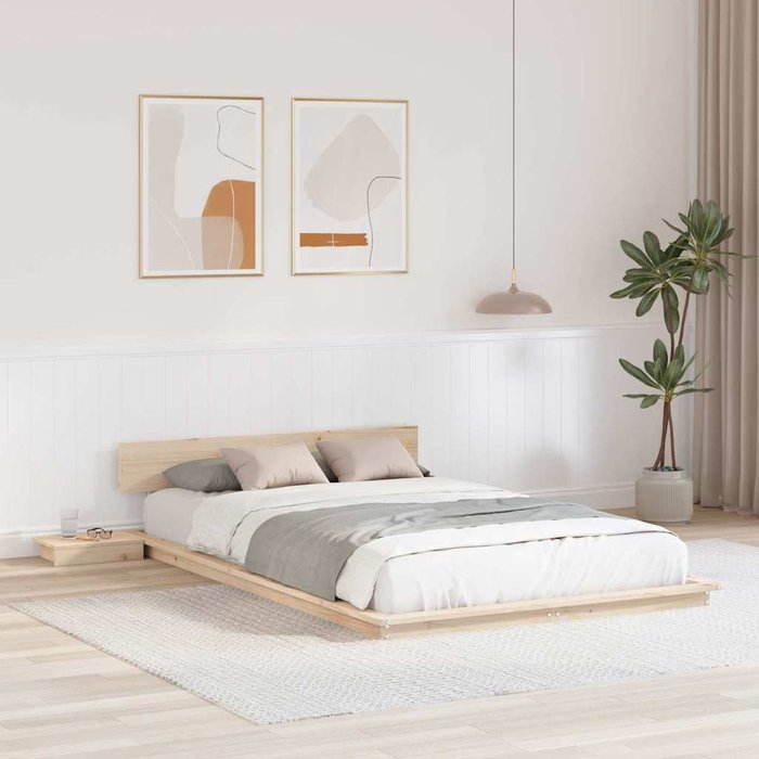 Estructura de cama marrón 140 x 190 cm madera vidaxl