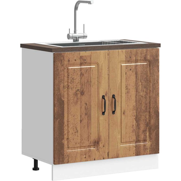 Maison exclusive - mueble bajo para fregadero kalmar madera vieja 80x46x81,5 cm