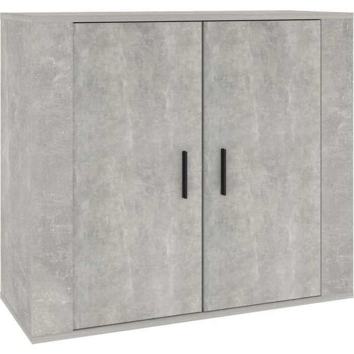 Aparador de madera contrachapada gris hormigón 80x33x70 cm - comfortxl