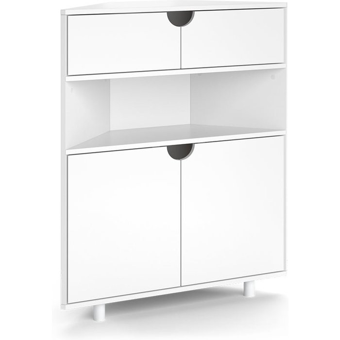 Vicco aparador inaro, blanco, 79 x 96 cm con 4 compartimentos