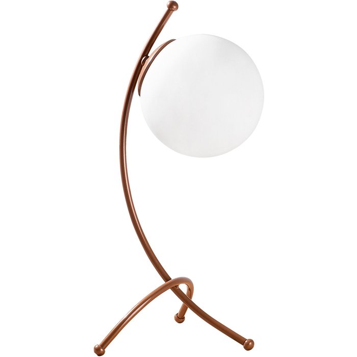Lámpara de mesa yay-5013 cobre blanco hierro vidrio 23x18x43 cm