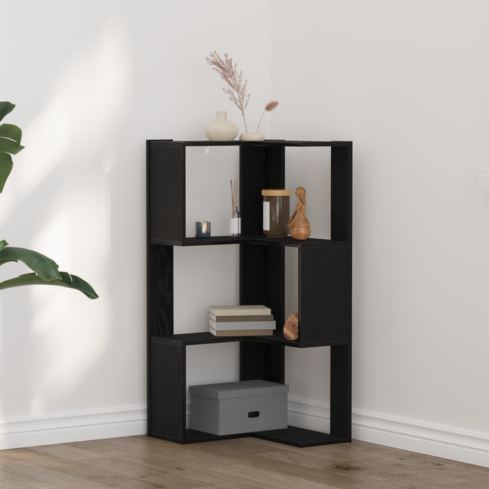 Librería de roble negro de 50 x 50 x 102 cm. - pangivo