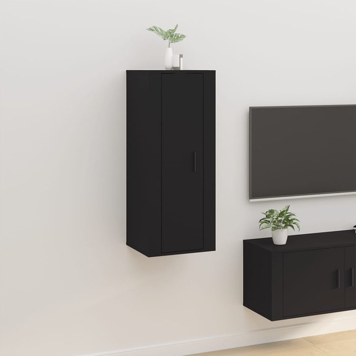 Maison exclusive - mueble para tv de pared negro 40x34,5x100 cm