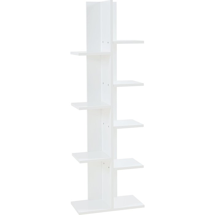 Librería de 9 estantes 122 x 40 x 20 cm blanca 03_0008995