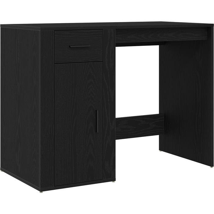 Escritorio madera de ingeniería roble negro 100x49x75 cm cfw28198