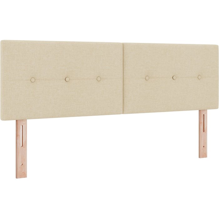 Cabecero botones tapizado crema 140 cm tela cfw6537773