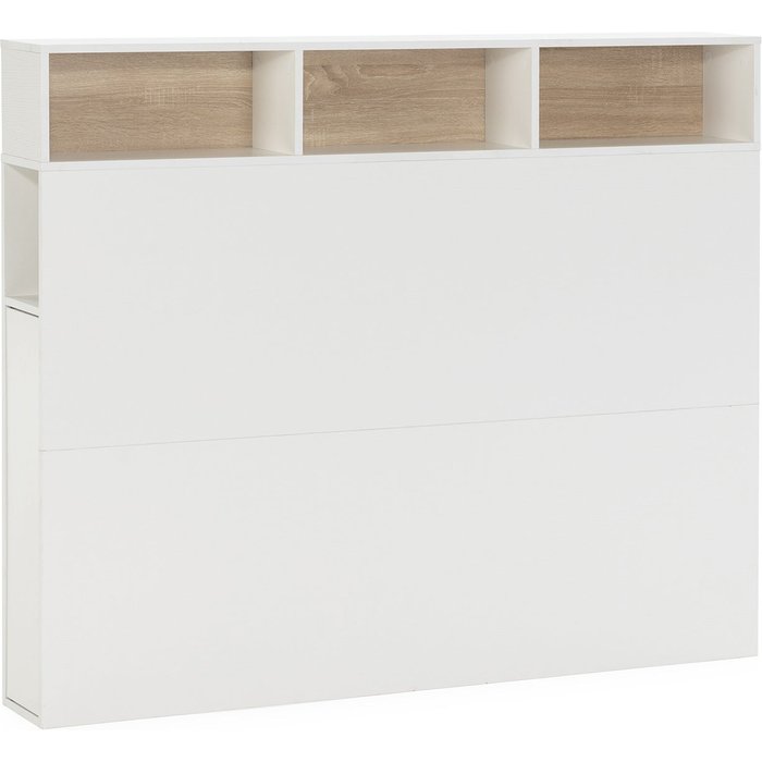 Cabecero de cama zeus 95 cm blanco, 2 puertas 9 huecos
