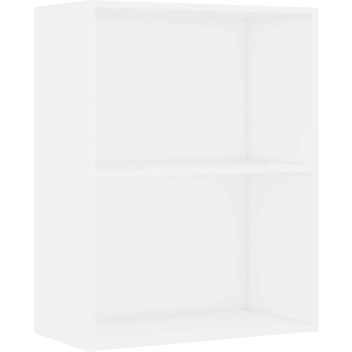 Estantería de 2niveles madera contrachapada blanca 60x30x76,5cm – comfortxl