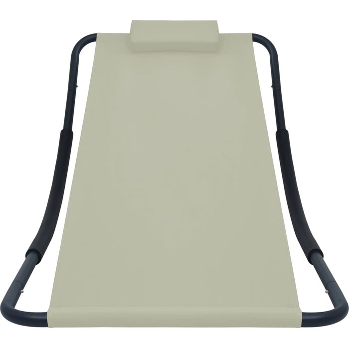 Cama para adultos | tumbona de acero color crema 200x90 cm cfw866515