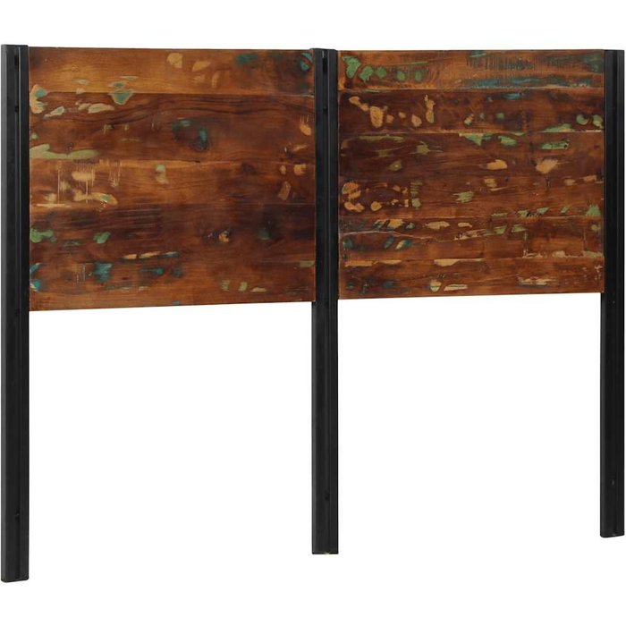 Cabecero cama - mueble cabecero 140 cm madera maciza reciclada y hierro