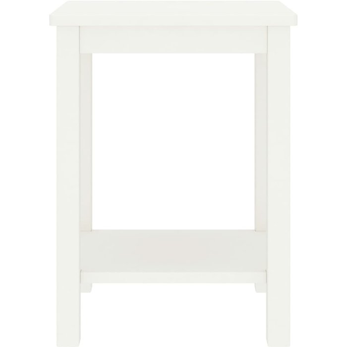 Mesita de noche de madera maciza de pino blanco 35x30x47 cm - comfortxl