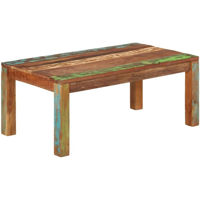Mesa de centro madera maciza recuperada 110x55x40 cm