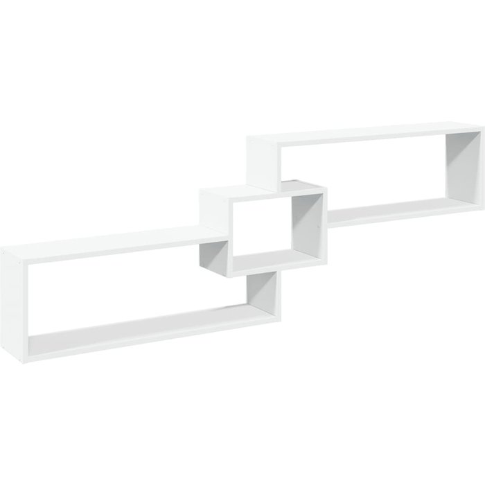 Armario de pared de madera compuesta blanca 158x18x53 cm - comfortxl