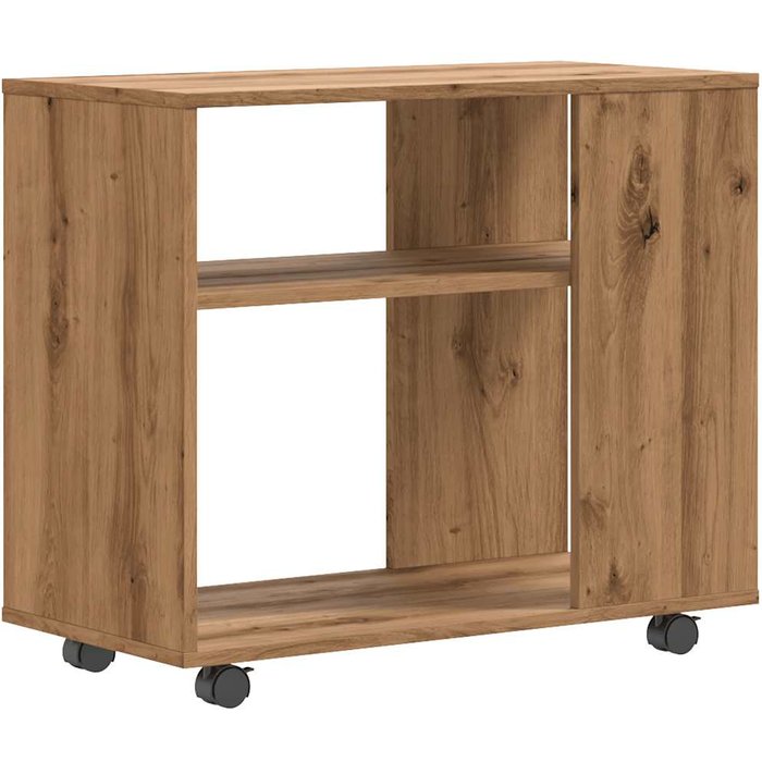 Mesa auxiliar de madera de ingeniería roble artisan 70x35x55 cm - comfortxl
