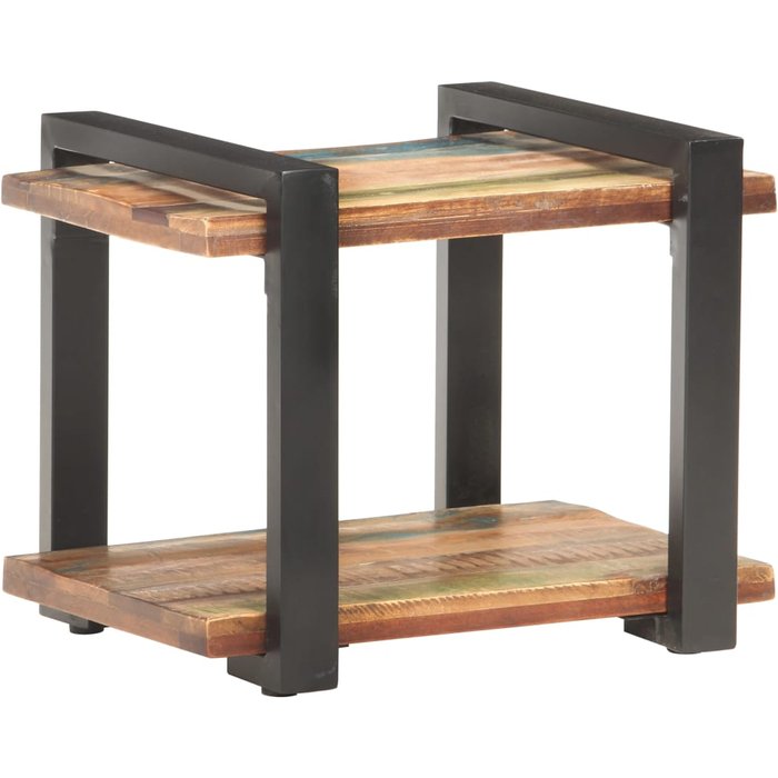 Mesita de noche,mesilla de noche de madera maciza reciclada 50x40x40 cm cfw13393