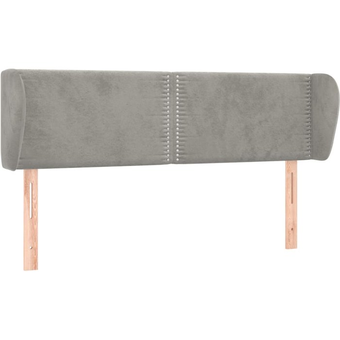 Cabecero cama - mueble cabecero de terciopelo gris claro 147x23x78/88 cm