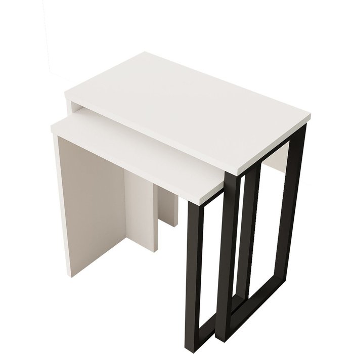 Mesa nido (2 piezas) on7-w blanco