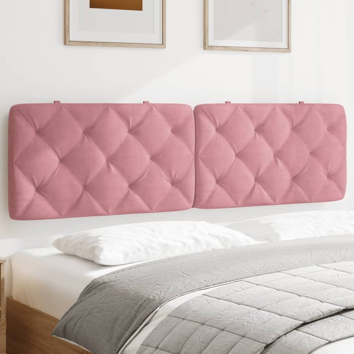 Maison exclusive - cabecero de cama acolchado terciopelo rosa 180 cm
