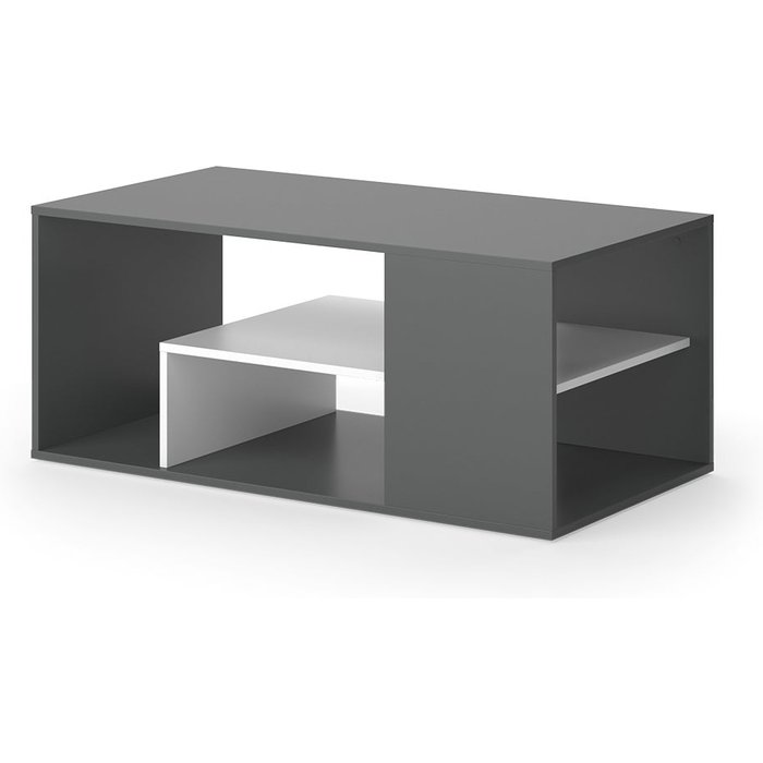 Vicco mesa de centro edgar, antracita/blanco, 110 x 59 cm