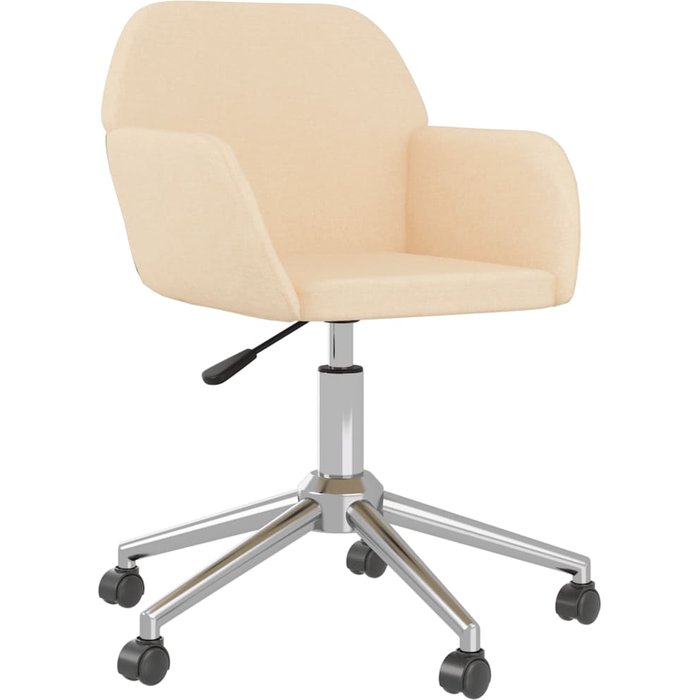 Silla de oficina | sillón oficina giratoria tela color crema cfw55433