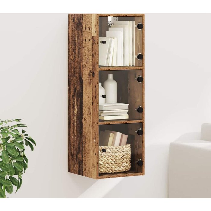 Mueble de pared madera vieja 35 x 37 x 102 cm