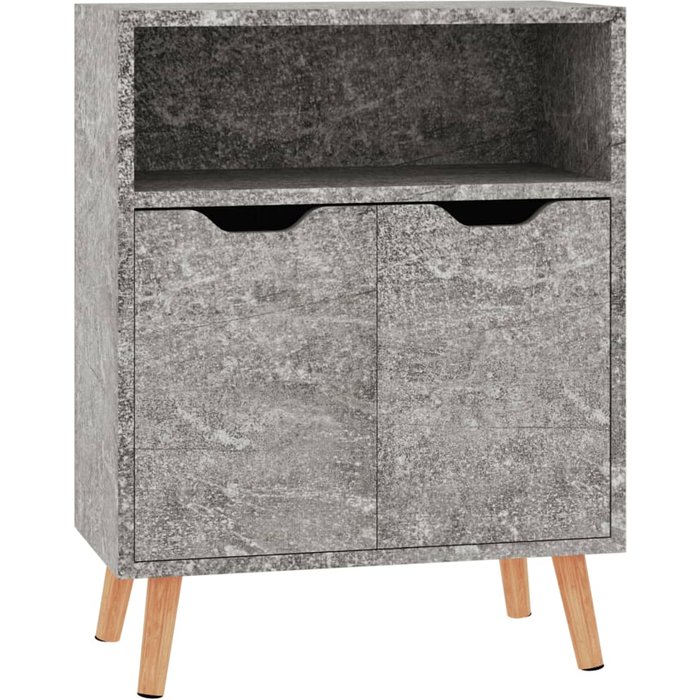 Aparador de madera de ingeniería gris hormigón 60x30x72 cm - comfortxl