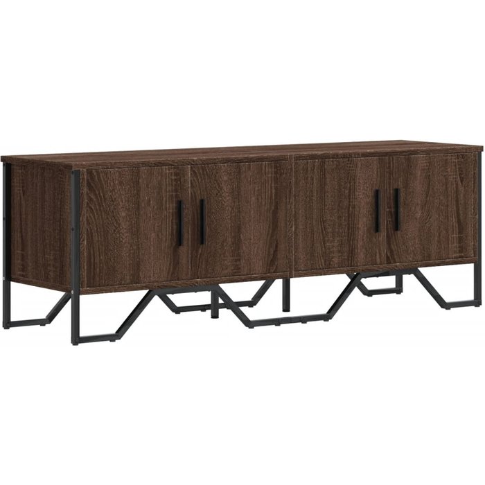 Mueble de tv madera de ingeniería marrón roble 122x34x41 cm - comfortxl