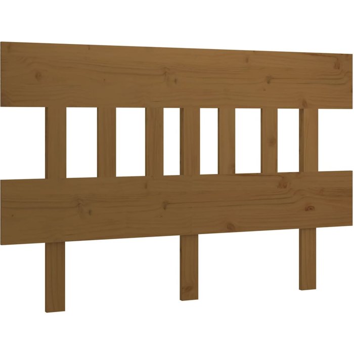 Cabecero de cama madera maciza pino marrón miel 203,5x3x81 cm - comfortxl