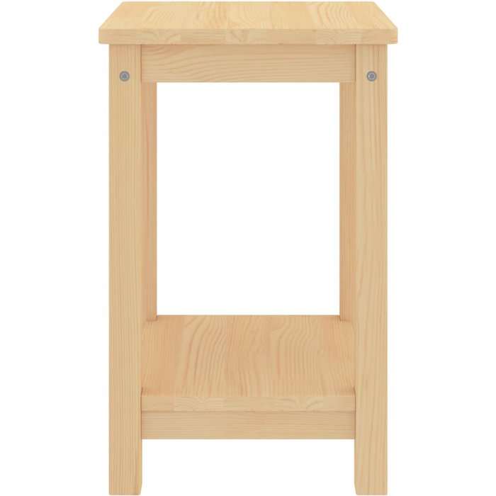Mesita de noche madera clara 35x30x47 cm madera maciza de pino
