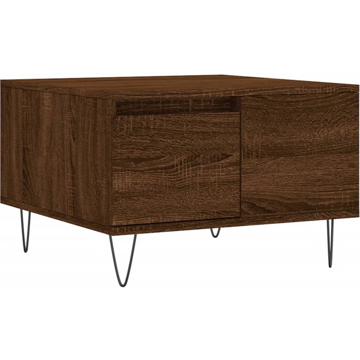 Mesa de centro madera contrachapada roble marrón 55x55x36,5 cm - comfortxl