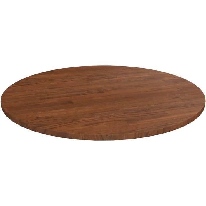 Tablero de mesa redonda madera de roble marrón oscuro ø80x1,5cm