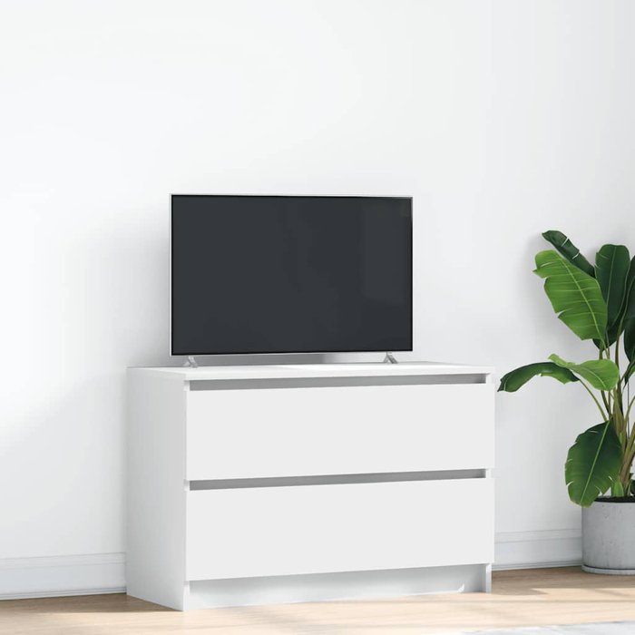 Mueble de tv blanco 80x35x54 cm madera de ingeniería