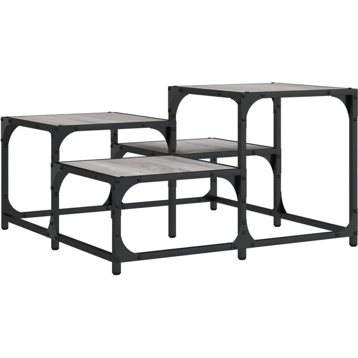 Mesa de centro madera de ingeniería gris sonoma 68x68x40 cm - comfortxl