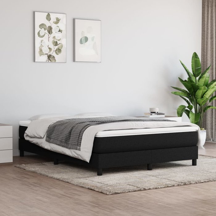 Maison exclusive - estructura de cama con somier tela negro 140x190 cm