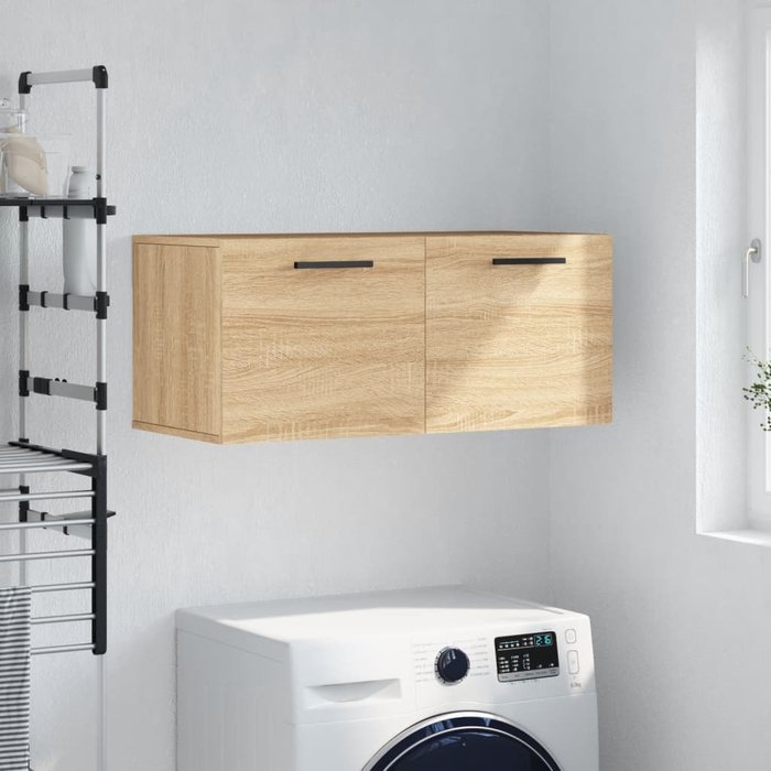 Maison exclusive - armario de pared madera ingeniería roble sonoma 80x36,5x35 cm