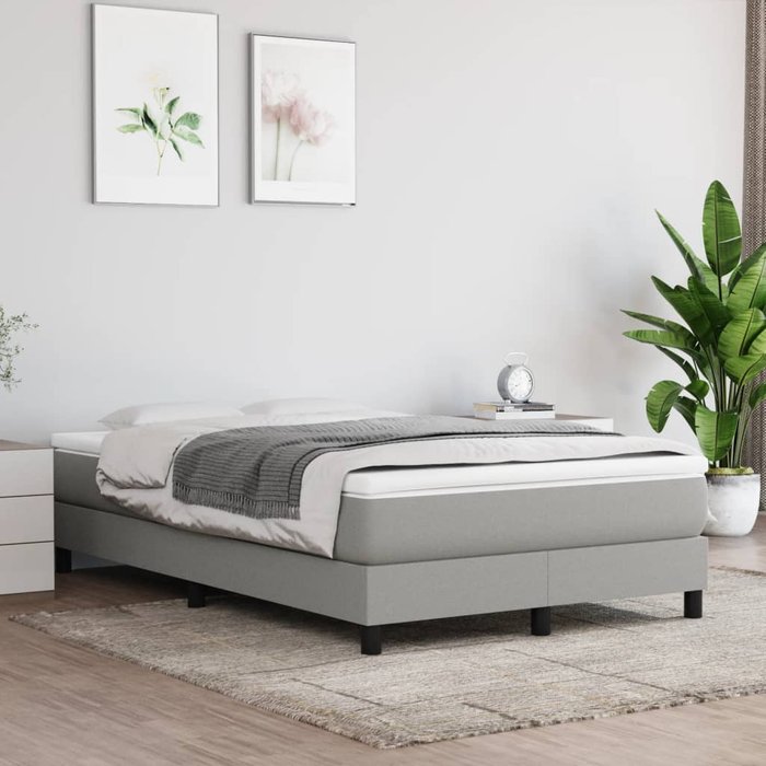 Maison exclusive - estructura de cama con somier tela gris claro 120x200 cm