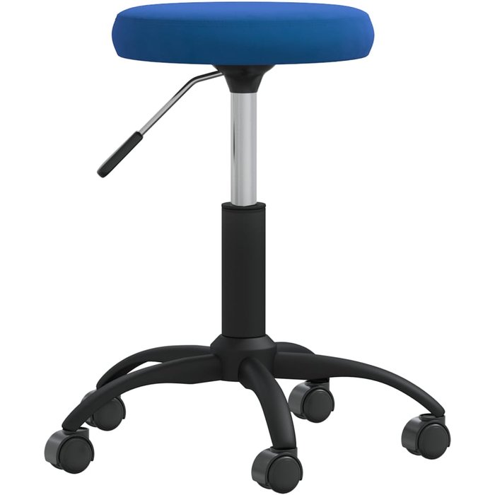 Silla de oficina giratoria de terciopelo azul — comfortxl